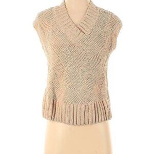 Kendall + Kylie Soft Chenille Sweater Vest Peachy Cream Size M